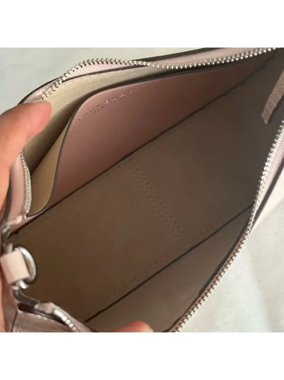 478$! Tory Burch - Thea Embossed Convertible Crossbody, Clay Pink